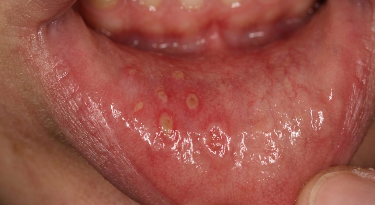 До: Афтозный стоматит