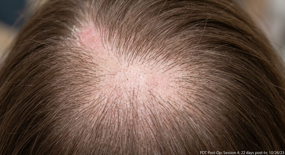 После: Себорейный дерматит волосистой части