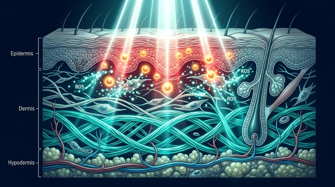 Механизмы фотодинамического омоложения: от синглетного кислорода до неоколлагеногенеза