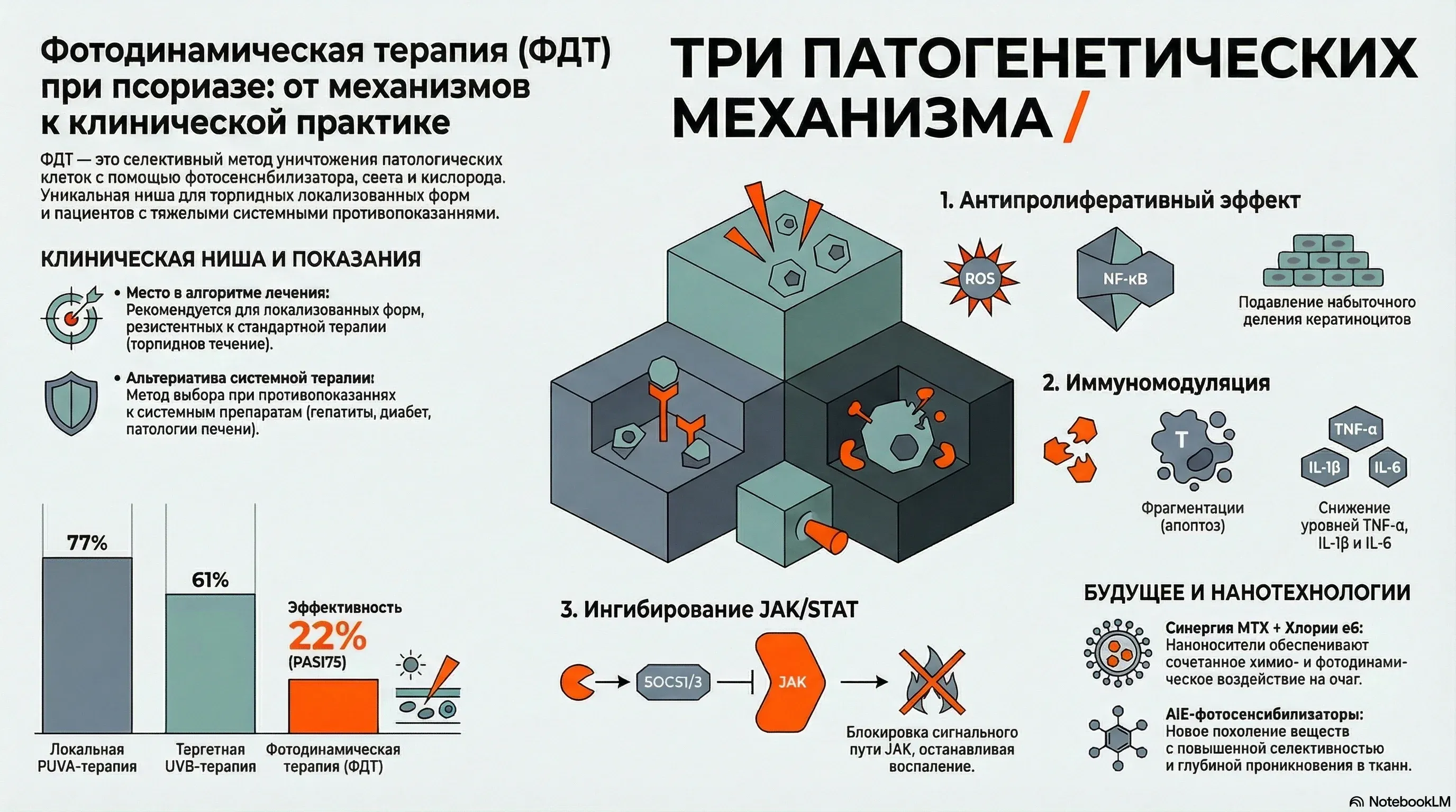 Место ФДТ в алгоритме лечения псориаза: механизмы действия и показания к применению
