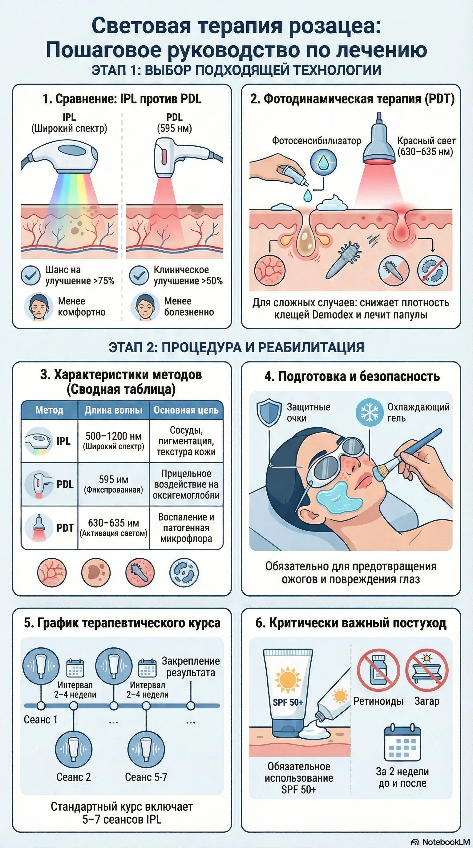 Механизм фотодинамической терапии при куперозе: фотосенсибилизатор, свет и кислород — 3 шага