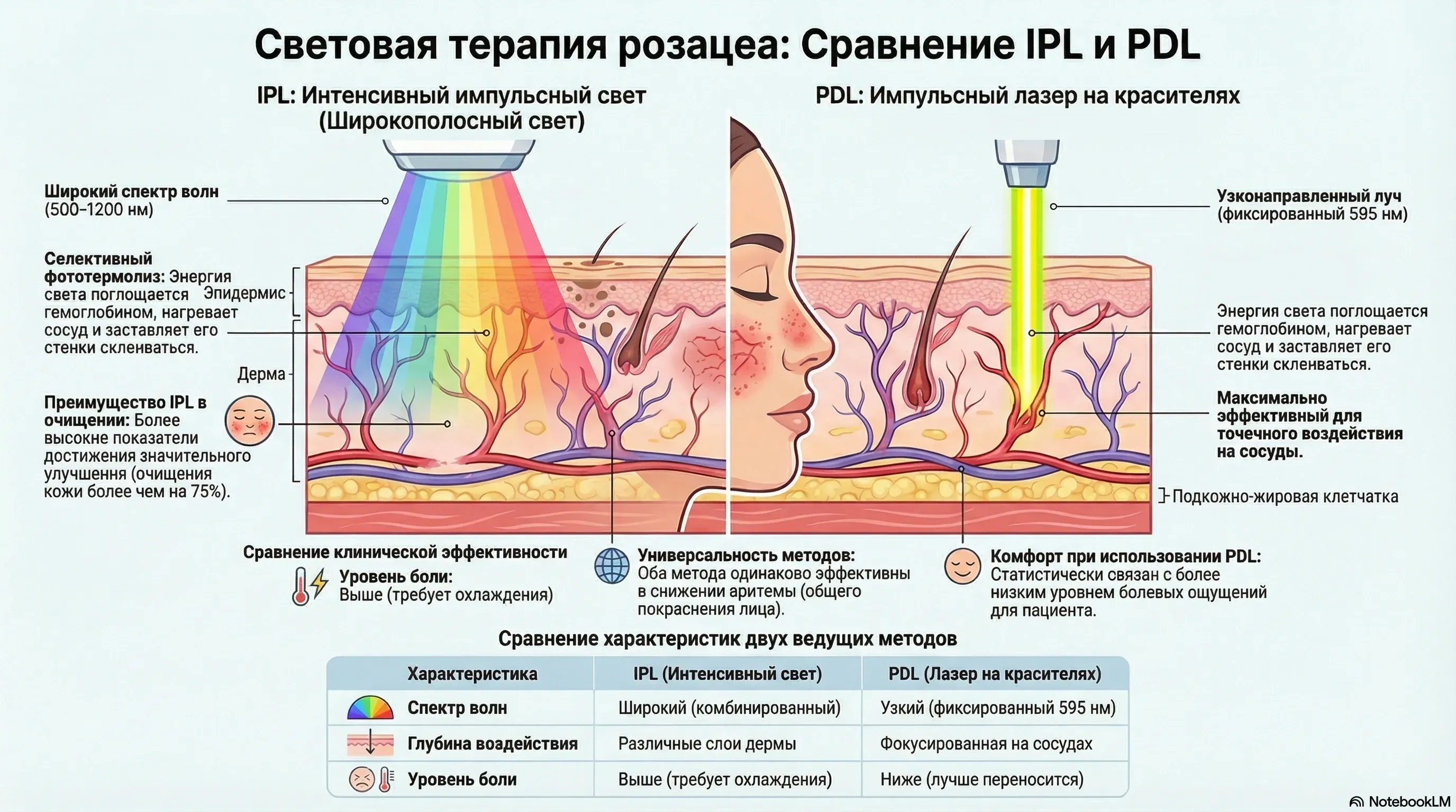 Доказательная база ФДТ при куперозе и розацеа: статистика клинических исследований