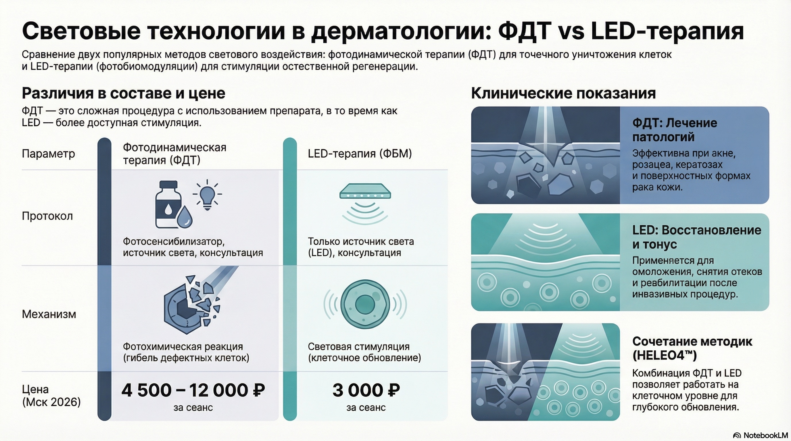 Инфографика: ФДТ vs LED